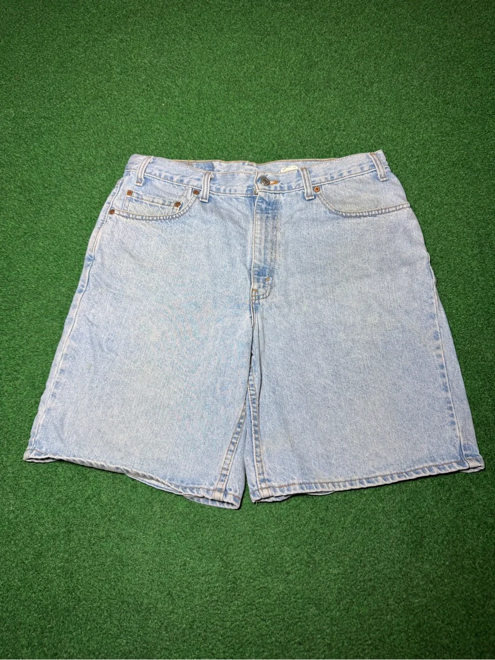 Levis Relaxed Fit Denim Shorts 36 550 Light Wash Jorts Baggy Vintage 90s